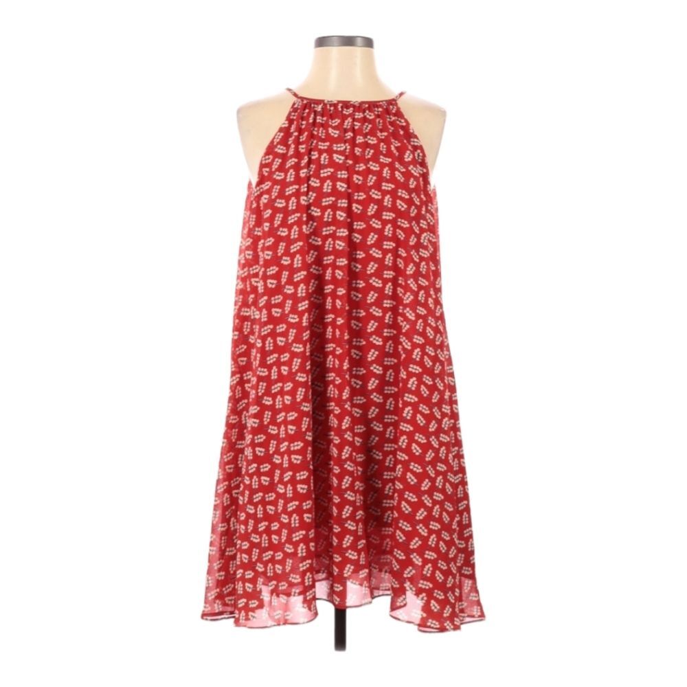 Revolve Jarlo Shift Dress Size S Burnt Orange Lightweight Flowy Tie Back